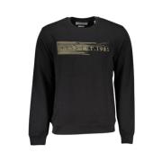 Guess Slim Fit Sweatshirt i Borstad Bomullsmix Black, Herr