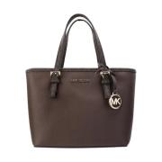 Michael Kors Jet Set XS Carryall Top Zip Tote Bag Brown, Dam