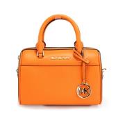 Michael Kors Poppy Pebbled Leather Duffle Crossbody Väska Orange, Dam