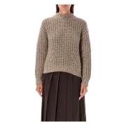 Ralph Lauren Beige Stickad Tröja Textur Aw24 Beige, Dam