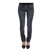 Roberto Cavalli Grön Diamant Blå Tvätt Slim Fit Jeans Blue, Dam