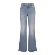 Balmain Flare Jeans Blå Denim Blue, Dam