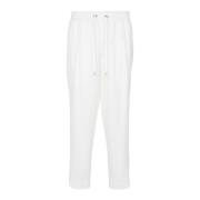 Balmain Låg Gren Jacquard Monogram Byxor White, Herr