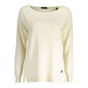 North Sails Elegant Vit Pullover med Kontrastdetalj Beige, Dam