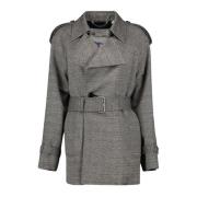 Burberry Ylle och Sidens Trenchcoat Gray, Dam