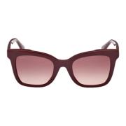 Max Mara Geometrisk Bordeaux Solglasögon Red, Unisex