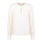 Ulla Johnson Vävd Crepe Greta Skjorta White, Dam