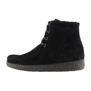 Nature Footwear Varmfodrad Mockaboot med Fårskinnfoder Black, Dam