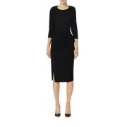 Elisabetta Franchi Elegant Midi Klänning Black, Dam