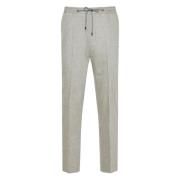 Corneliani Flanell Dragsko Stretch Byxor Gray, Herr