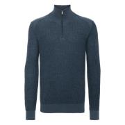 Brioni Lyxig Cashmere Ull Silk Stickat Blue, Herr