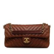 Chanel Vintage Pre-owned Laeder axelremsvskor Brown, Dam