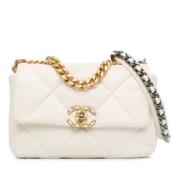 Chanel Vintage Pre-owned Laeder axelremsvskor White, Dam