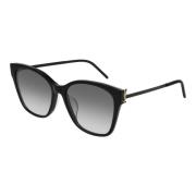 Saint Laurent Svart/Grå Solglasögon SL M48S/K Black, Dam