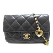 Chanel Vintage Pre-owned Laeder crossbodyvskor Black, Dam