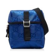 Gucci Vintage Pre-owned Nylon crossbodyvskor Blue, Dam