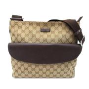 Gucci Vintage Pre-owned Canvas crossbodyvskor Beige, Dam