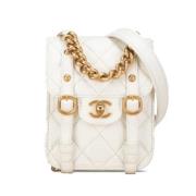 Chanel Vintage Pre-owned Laeder chanel-vskor White, Dam