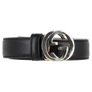 Gucci Vintage Pre-owned Laeder skrp Black, Dam