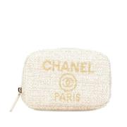 Chanel Vintage Pre-owned Tyg necessrer White, Dam