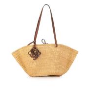 Loewe Pre-owned Pre-owned Raffia axelremsvskor Beige, Dam