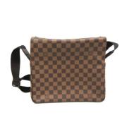 Louis Vuitton Vintage Pre-owned Tyg axelremsvskor Brown, Dam