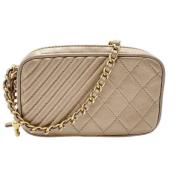 Chanel Vintage Pre-owned Laeder axelremsvskor Beige, Dam