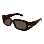 Gucci Stiliga solglasögon i Havana/Brun Brown, Dam