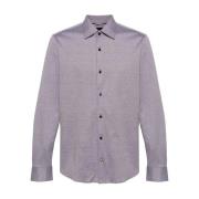 Hugo Boss Casual Bomull Kent Krage Skjorta Purple, Herr