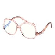 Tom Ford Transparent Ljusrosa Glasögonbågar Pink, Unisex