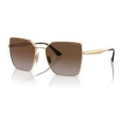 Vogue Elegant solglasögon i Pale Gold/Brown Shaded Brown, Dam