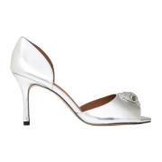 Kurt Geiger Silver Läder Juvel Stiletto Sandal White, Dam