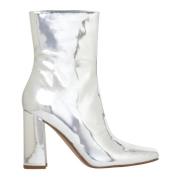 Steve Madden Silver Ankelboot Fyrkantig Tå Gray, Dam