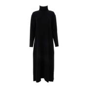 Jil Sander Elegant Cashmere Sweater Dress Black, Dam