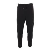 C.p. Company Svarta joggingbyxor med ribbstickad mudd Black, Herr