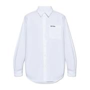 Off White Skjorta med broderat logotyp White, Herr