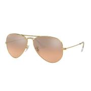 Ray-Ban Klassiska Aviator Solglasögon Guld Silver/Rosa Yellow, Unisex