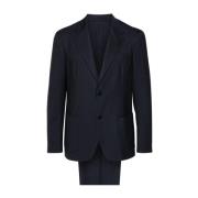 Lardini Blå Pinstripe Blazer och Byxor Set Blue, Herr