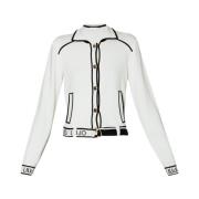 Liu Jo Grundläggande Cardigan Tröja White, Dam