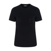 Max Mara Svart Bomull T-shirt Black, Dam