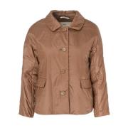 Max Mara Kort Vadderad Kamelrock Brown, Dam