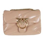 Pinko Antik Guld Love Puff Baby Clutch Beige, Dam