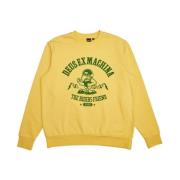 Deus Ex Machina Gul Grön Box Fit Crew Sweater Yellow, Herr