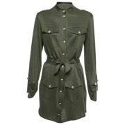 Balmain Pre-owned Pre-owned Stickat klnningar Green, Dam