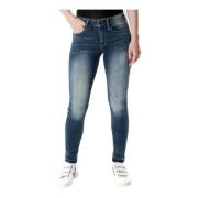 G-star Mid Skinny Ankle Jeans med Distressed Detaljer Blue, Dam