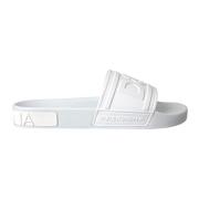 Dolce & Gabbana Logo Detalj Gummislides Sandaler White, Herr