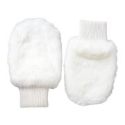 Dolce & Gabbana Vit Stickad Päls handledsfingerlösa handskar White, Da...