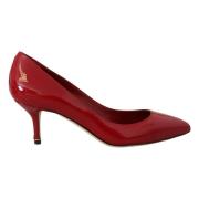 Dolce & Gabbana Röda Lackläder Kitten Heels Red, Dam