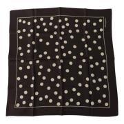 Dolce & Gabbana Elegant Sidenscarf med Prickar Black, Herr