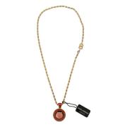 Dolce & Gabbana Lyxig Guld Charm Halsband Yellow, Herr